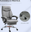 Sedia-da-Ufficio-Ergonomica-Girevole,-Sedia-da-Scrivania-con-Rotelle,-Poggiapiedi-Retrattile-e-Reclinabile-135°,-Altezza-Regolabile,-Grigio-YH8921-437YH8