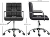Sedia-da-Ufficio-Ergonomica-in-pelle-PU-Nero,-Sedia-da-Studio-con-5-Ruote-Girevoli,-Imbottitura-e-Altezza-Regolabile,-52.5x54x84-99cm-ML402-0697ML4