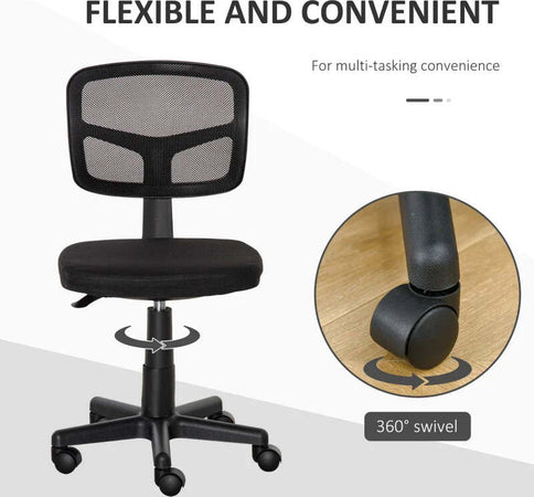 Sedia-da-Ufficio-Ergonomica-in-Rete-Senza-Braccioli-e-Regolabile-in-Altezza,-Nero-HN3921-577HN3