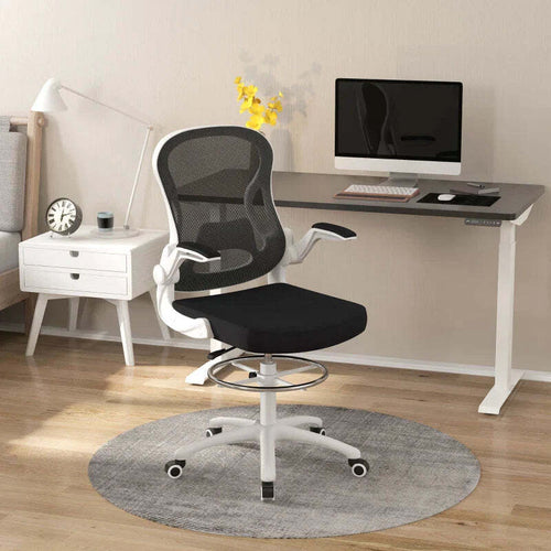 Sedia-da-Ufficio-Ergonomica-in-Tessuto-Traspirante-con-Altezza-Regolabile-e-Braccioli-Ribaltabili,-59x65x110-130-cm-JK6921-628V00BKJK6