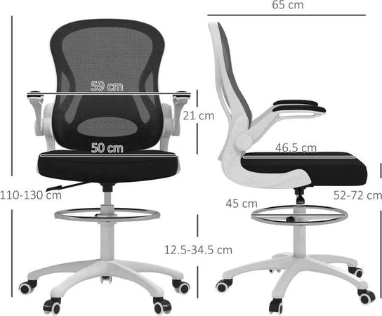 Sedia-da-Ufficio-Ergonomica-in-Tessuto-Traspirante-con-Altezza-Regolabile-e-Braccioli-Ribaltabili,-59x65x110-130-cm-JK6921-628V00BKJK6