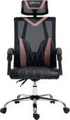 Sedia-da-Ufficio-Ergonomica-Inclinabile-a-130°-con-Supporto-Lombare-e-Cervicale,-58x62.5x112-120cm-NM5921-469PKNM5