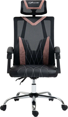 Sedia-da-Ufficio-Ergonomica-Inclinabile-a-130°-con-Supporto-Lombare-e-Cervicale,-58x62.5x112-120cm-NM5921-469PKNM5