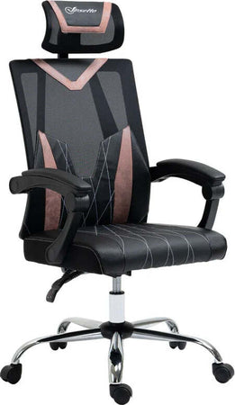 Sedia-da-Ufficio-Ergonomica-Inclinabile-a-130°-con-Supporto-Lombare-e-Cervicale,-58x62.5x112-120cm-NM5921-469PKNM5