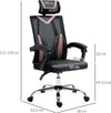 Sedia-da-Ufficio-Ergonomica-Inclinabile-a-130°-con-Supporto-Lombare-e-Cervicale,-58x62.5x112-120cm-NM5921-469PKNM5