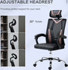 Sedia-da-Ufficio-Ergonomica-Inclinabile-a-130°-con-Supporto-Lombare-e-Cervicale,-58x62.5x112-120cm-NM5921-469PKNM5