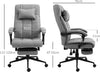 Sedia-da-Ufficio-Ergonomica-Reclinabile,-Sedia-Direzionale-con-Schiena-Alta,-Poltrona-Ufficio-con-Poggiatesta-e-Poggiapiedi-Estraibile,-66x76x112-120cm,-Grigio-ED2921-282GYED2