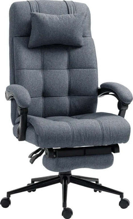 Sedia-da-Ufficio-Ergonomica-Reclinabile,-Sedia-Direzionale-con-Schiena-Alta,-Poltrona-Ufficio-con-Poggiatesta-e-Poggiapiedi-Estraibile,-66x76x112-120cm,-Grigio-ED2921-282GYED2