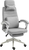 Sedia-da-Ufficio-Ergonomica,-Sedia-da-Scrivania-con-Rotelle,-Cuscino-Lombare,-Poggiatesta-e-Poggiapiedi-Estraibile,-Grigia-62x68x117-127cm-YH1921-253YH1