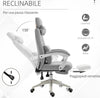 Sedia-da-Ufficio-Ergonomica,-Sedia-da-Scrivania-con-Rotelle,-Cuscino-Lombare,-Poggiatesta-e-Poggiapiedi-Estraibile,-Grigia-62x68x117-127cm-YH1921-253YH1