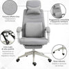 Sedia-da-Ufficio-Ergonomica,-Sedia-da-Scrivania-con-Rotelle,-Cuscino-Lombare,-Poggiatesta-e-Poggiapiedi-Estraibile,-Grigia-62x68x117-127cm-YH1921-253YH1