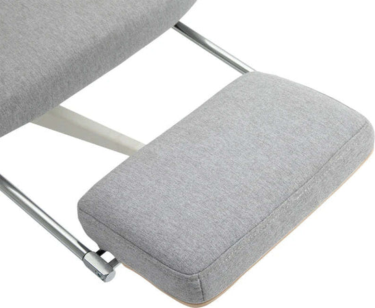 Sedia-da-Ufficio-Ergonomica,-Sedia-da-Scrivania-con-Rotelle,-Cuscino-Lombare,-Poggiatesta-e-Poggiapiedi-Estraibile,-Grigia-62x68x117-127cm-YH1921-253YH1