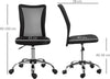 Sedia-da-Ufficio-Ergonomica-Senza-Braccioli,-Tessuto-Traspirante-a-Rete,-Altezza-Regolabile-e-5-Ruote,-43x58x90-100cm,-Nero-FG1921-226BKFG1