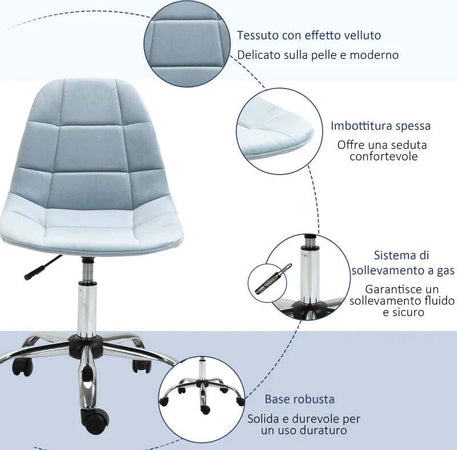 Sedia-da-Ufficio-Ergonomico,-Sedia-Girevole-Scrivania,-Regolabile-Senza-Braccioli,-Azzurro,-59x59x81-91cm-GH9921-366BUGH9