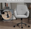 Sedia-da-Ufficio-Girevole-ad-Altezza-Regolabile,-in-Tessuto-Effetto-Lino-e-Acciaio,-55x66x86-96-cm,-Grigio-Chiaro-HP9921-712V00LGHP9