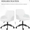 Sedia-da-Ufficio-in-Tessuto-con-Altezza-Regolabile,-Seduta-Girevole-e-Ruote,-Bianco-HU8921-713V00WTHU8