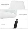 Sedia-da-Ufficio-in-Tessuto-con-Altezza-Regolabile,-Seduta-Girevole-e-Ruote,-Bianco-HU8921-713V00WTHU8
