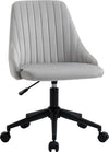Sedia-da-Ufficio-in-Velluto-Grigio-con-Altezza-Regolabile,-Sedia-Ergonomica-Girevole-a-360°-e-Ruote,-50x58x77-87cm-JH1921-488GYHJ1