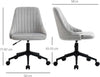 Sedia-da-Ufficio-in-Velluto-Grigio-con-Altezza-Regolabile,-Sedia-Ergonomica-Girevole-a-360°-e-Ruote,-50x58x77-87cm-JH1921-488GYHJ1