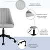 Sedia-da-Ufficio-in-Velluto-Grigio-con-Altezza-Regolabile,-Sedia-Ergonomica-Girevole-a-360°-e-Ruote,-50x58x77-87cm-JH1921-488GYHJ1