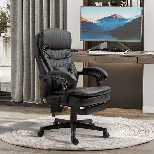 Sedia-da-Ufficio-Massaggiante-in-Similpelle-con-Presa-USB,-64x69x107-115cm,-Nero-CV5921-592BKCV5