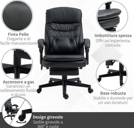 Sedia-da-Ufficio-Massaggiante-in-Similpelle-con-Presa-USB,-64x69x107-115cm,-Nero-CV5921-592BKCV5