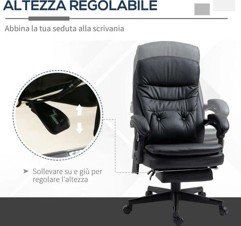 Sedia-da-Ufficio-Massaggiante-in-Similpelle-con-Presa-USB,-64x69x107-115cm,-Nero-CV5921-592BKCV5