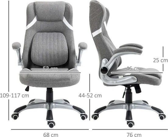 Sedia-da-Ufficio-Reclinabile-in-Tessuto-Traspirante-e-Acciaio-con-Altezza-Regolabile,-68x76x109-117-cm-ED4921-624V00GYED4