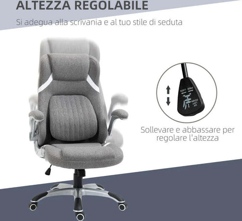 Sedia-da-Ufficio-Reclinabile-in-Tessuto-Traspirante-e-Acciaio-con-Altezza-Regolabile,-68x76x109-117-cm-ED4921-624V00GYED4