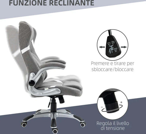 Sedia-da-Ufficio-Reclinabile-in-Tessuto-Traspirante-e-Acciaio-con-Altezza-Regolabile,-68x76x109-117-cm-ED4921-624V00GYED4