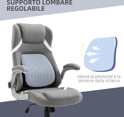 Sedia-da-Ufficio-Reclinabile-in-Tessuto-Traspirante-e-Acciaio-con-Altezza-Regolabile,-68x76x109-117-cm-ED4921-624V00GYED4