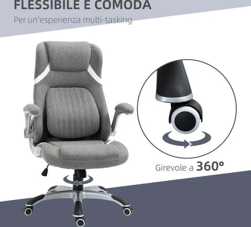 Sedia-da-Ufficio-Reclinabile-in-Tessuto-Traspirante-e-Acciaio-con-Altezza-Regolabile,-68x76x109-117-cm-ED4921-624V00GYED4