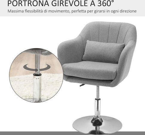 Sedia-Girevole-a-360°-ad-Altezza-Regolabile,-con-Cuscino-,-Supporto-Lombare-e-Bracciolo,-60x60x79-91-cm,-Grigio-poltrona-poltroncina-salotto-soggiorno-camera-ufficio-studio-F833-757A