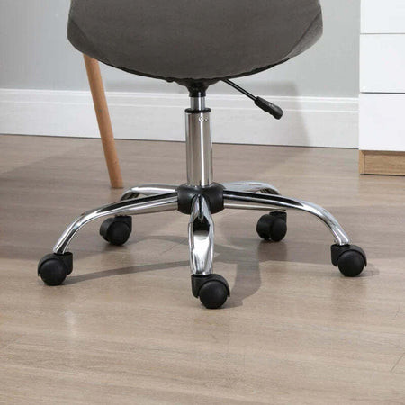 Sedia-Girevole-,-Design-Ergonomico-e-Regolabile-Senza-Braccioli,-Grigio,-59x59x81-91cmED3921-366GYED3