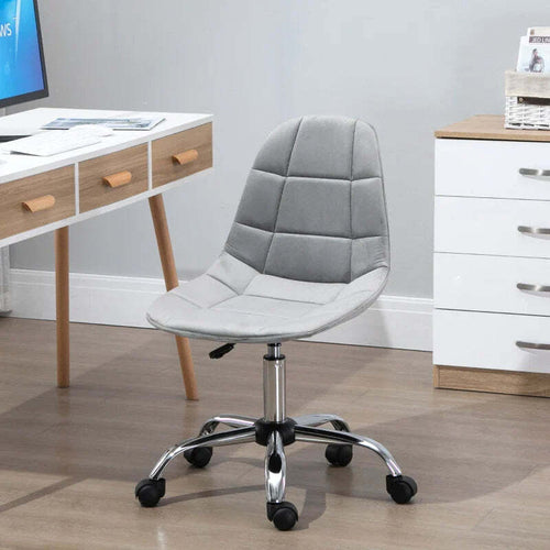 Sedia-Girevole-,-Design-Ergonomico-e-Regolabile-Senza-Braccioli,-Grigio,-59x59x81-91cmED3921-366GYED3