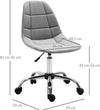 Sedia-Girevole-,-Design-Ergonomico-e-Regolabile-Senza-Braccioli,-Grigio,-59x59x81-91cmED3921-366GYED3