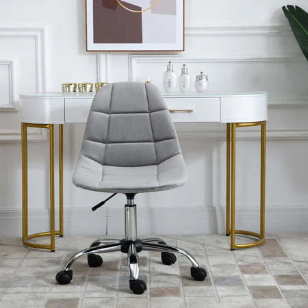 Sedia-Girevole-,-Design-Ergonomico-e-Regolabile-Senza-Braccioli,-Grigio,-59x59x81-91cmED3921-366GYED3