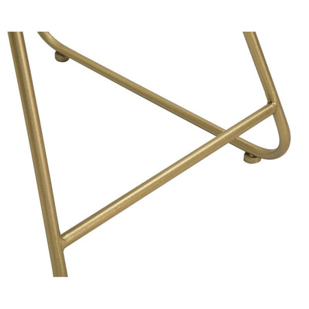 Sedia "Heart" in tessuto gambe in metallo color oro per interni