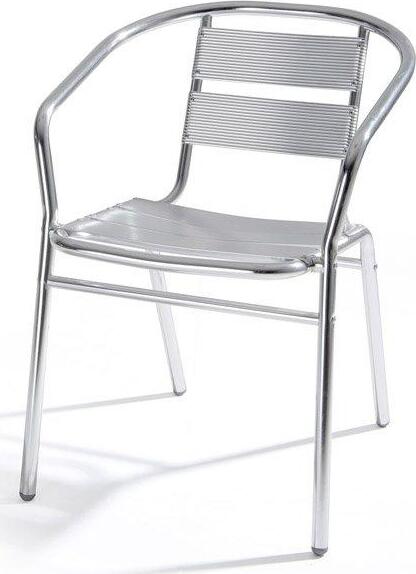Sedia in alluminio impilabile con braccioli da bar e giardino Giardino e giardinaggio/Arredamento da giardino e accessori/Sedie/Sedie per tavolo da giardino Decor Space - Altamura, Commerciovirtuoso.it
