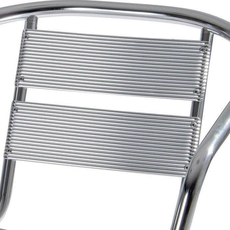 Sedia in alluminio impilabile con braccioli da bar e giardino Giardino e giardinaggio/Arredamento da giardino e accessori/Sedie/Sedie per tavolo da giardino Decor Space - Altamura, Commerciovirtuoso.it