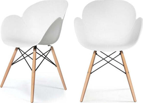 Sedia kiwood - 58x59x85 cm - PPL-legno - bianco - Paperflow Casa e cucina/Arredamento/Studio/Sedie per sala d'attesa Eurocartuccia - Pavullo, Commerciovirtuoso.it