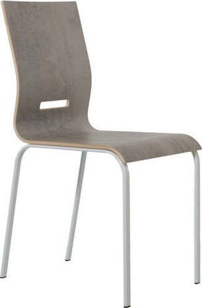 Sedia-Living-Design-ONDA-Bianco-lucido-e-Cemento