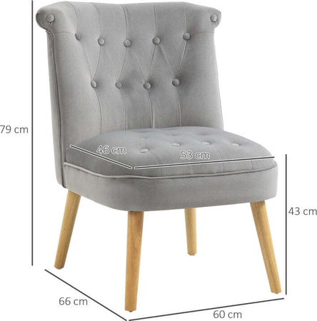 Sedia-Moderna-per-Soggiorno-e-Sala-da-Pranzo-con-Seduta-Imbottita-e-Tessuto-Vellutato,-60x66x79-cm,-Grigia-poltrona-poltroncina-salotto-camera-ufficio-studio-F839-618V00GYA