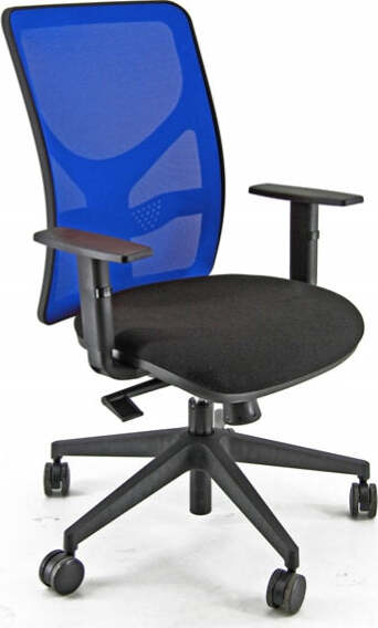 Sedia operativa PNA - con ruote e braccioli - schienale in rete blu-seduta nero - Unisit Casa e cucina/Arredamento/Studio/Sedie e Sgabelli/Sedie da scrivania Eurocartuccia - Pavullo, Commerciovirtuoso.it
