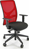 Sedia operativa PNA - con ruote e braccioli - schienale in rete rosso-seduta nero - Unisit Casa e cucina/Arredamento/Studio/Sedie e Sgabelli/Sedie da scrivania Eurocartuccia - Pavullo, Commerciovirtuoso.it