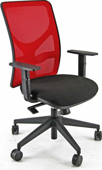 Sedia operativa PNA - con ruote e braccioli - schienale in rete rosso-seduta nero - Unisit Casa e cucina/Arredamento/Studio/Sedie e Sgabelli/Sedie da scrivania Eurocartuccia - Pavullo, Commerciovirtuoso.it