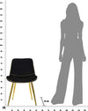 Sedia-Paris-Nera/Gold-Set-2-Pz-Cm-51X59X79