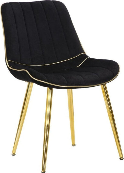 Sedia-Paris-Nera/Gold-Set-2-Pz-Cm-51X59X79