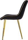 Sedia-Paris-Nera/Gold-Set-2-Pz-Cm-51X59X79