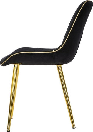 Sedia-Paris-Nera/Gold-Set-2-Pz-Cm-51X59X79